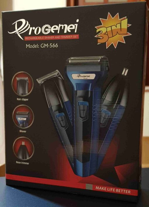 Pro Gemei Hair trimmer / Shaver / Nose 3 in 1 Trimmer (Beard Trimmer) GM-566