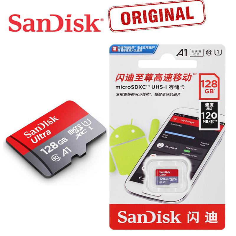 128GB Sansk Memory Card Micro SD Card Sandisk Ultra Class 10 Original