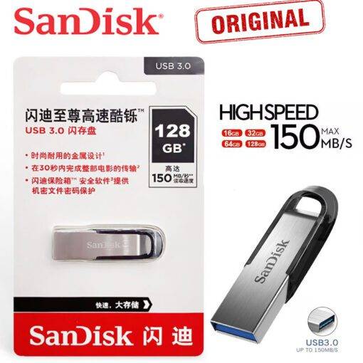 128GB SanDisk Ultra Flair USB Pendrive USB Flash Drive 3.0