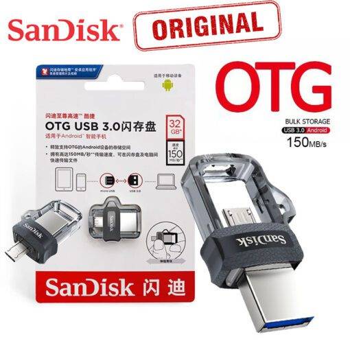 32GB SanDisk Ultra Dual USB 3.0 OTG Pen Drive / Micro USB / OTG