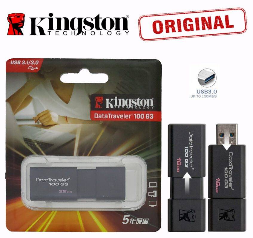 32GB 3.0 Genuine Kingston DT-100-G3 Data Traveler USB Pendrive USB Flash Drive 3.0