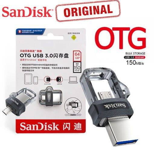 64GB SanDisk Ultra Dual USB 3.0 OTG Pen Drive / Micro USB / OTG Pendrive