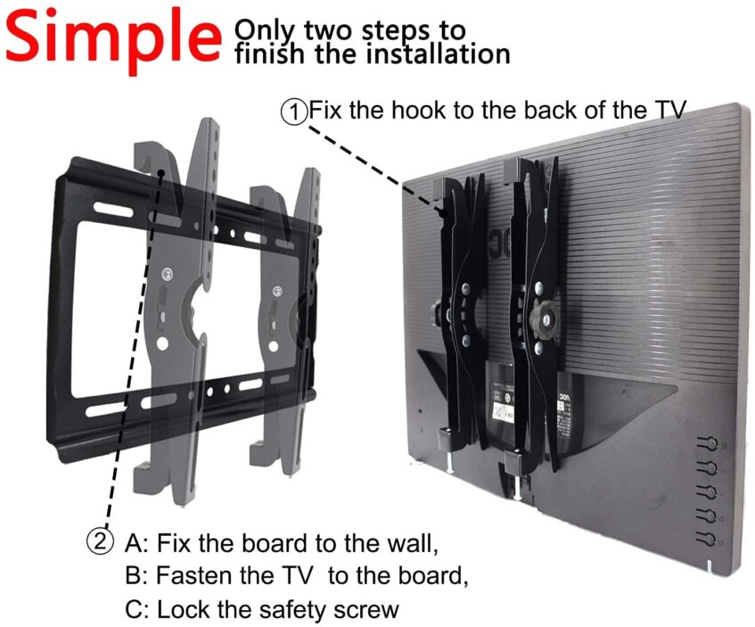 TV Wall Mount Bracket 14-42 inch Flat Panel 15 Degrees Tilt Angle 14 22 24 32 40 42 inch LCD LED Bracket