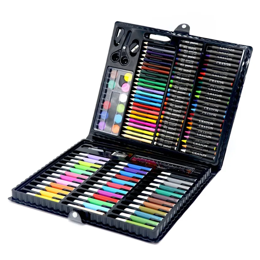 Drawing Set 150 Piece Deluxe Art Set Crayons Markers Paint Artist Drawing & Painting Set for Kids
