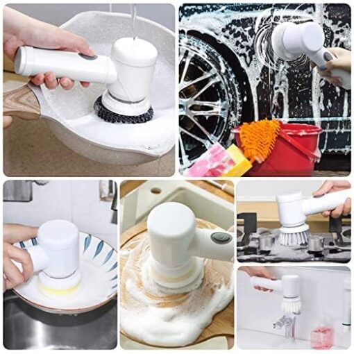5 In 1 Usb Rechargeable Kitchen Cleaning Magic Brush.
