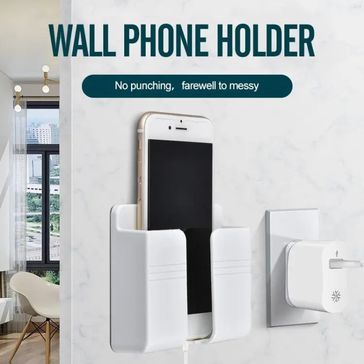 Mobile Phone Wall Holder Wall Mount Self-Adhesive Cell Phone Charging Brackets Holders