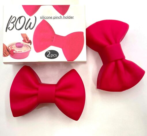 Silicone Pot Holder Set of 2 Bow Style