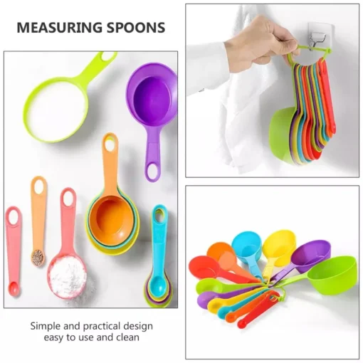 12 PCS Kitchen Measuring Spoons Teaspoon Coffee Sugar Scoop Cake Baking Flour Measuring Cups Kitchen Cooking Tools