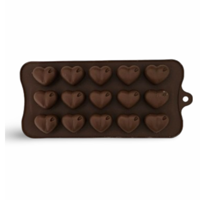 Silicon Chocolate Mold 15 Continuous Love Heart-shaped Cakes Candy Baking Tools